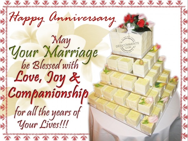 May your marriage be blessed with love and companionship
