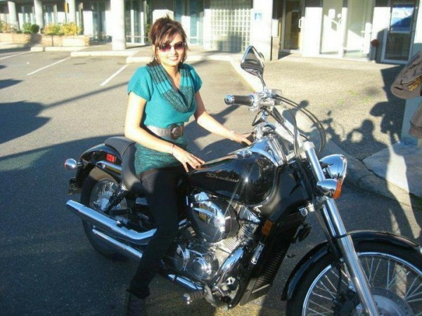 Jasmine Jassi Giving Pose With Bike