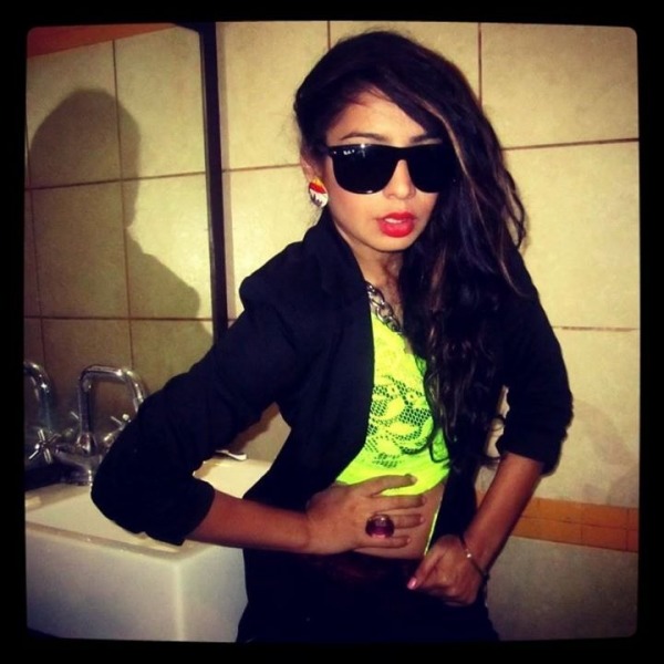 Jasmine Sandlas Wearing Black Jacket