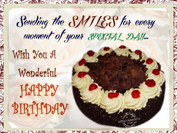 Sending smiles on your birthday