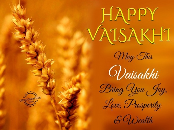 May this vaisakhi bring you joy, love, prosperity and wealth…