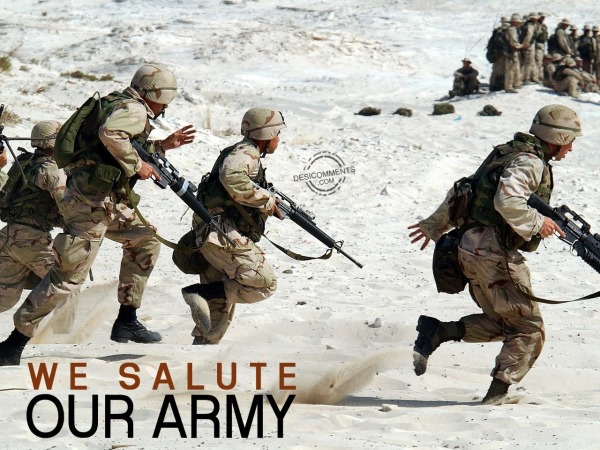 We salute our army