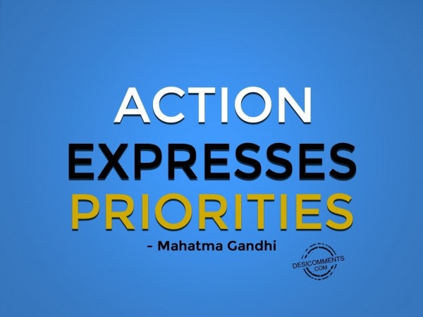 Action Expresses Priorities