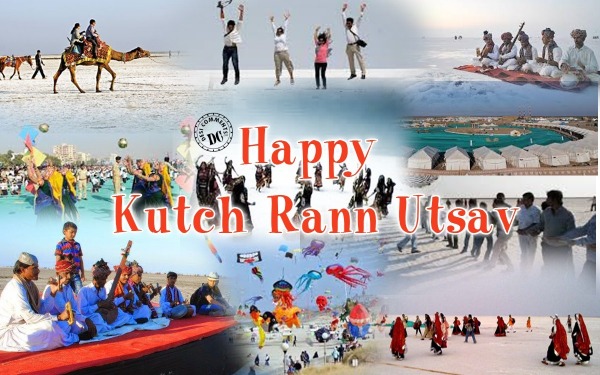 happy kutch rann utsav on desert