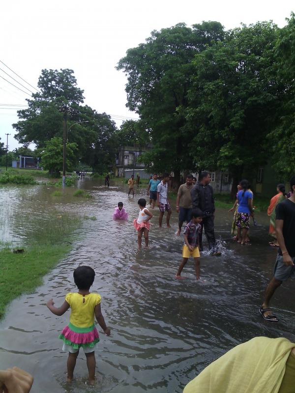 Water logging after rain at Jaduguda, Jharkhand