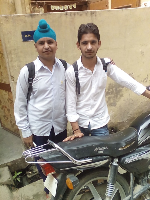 Gursevak singh pawar jakhal with his friend gurpreet gujjar