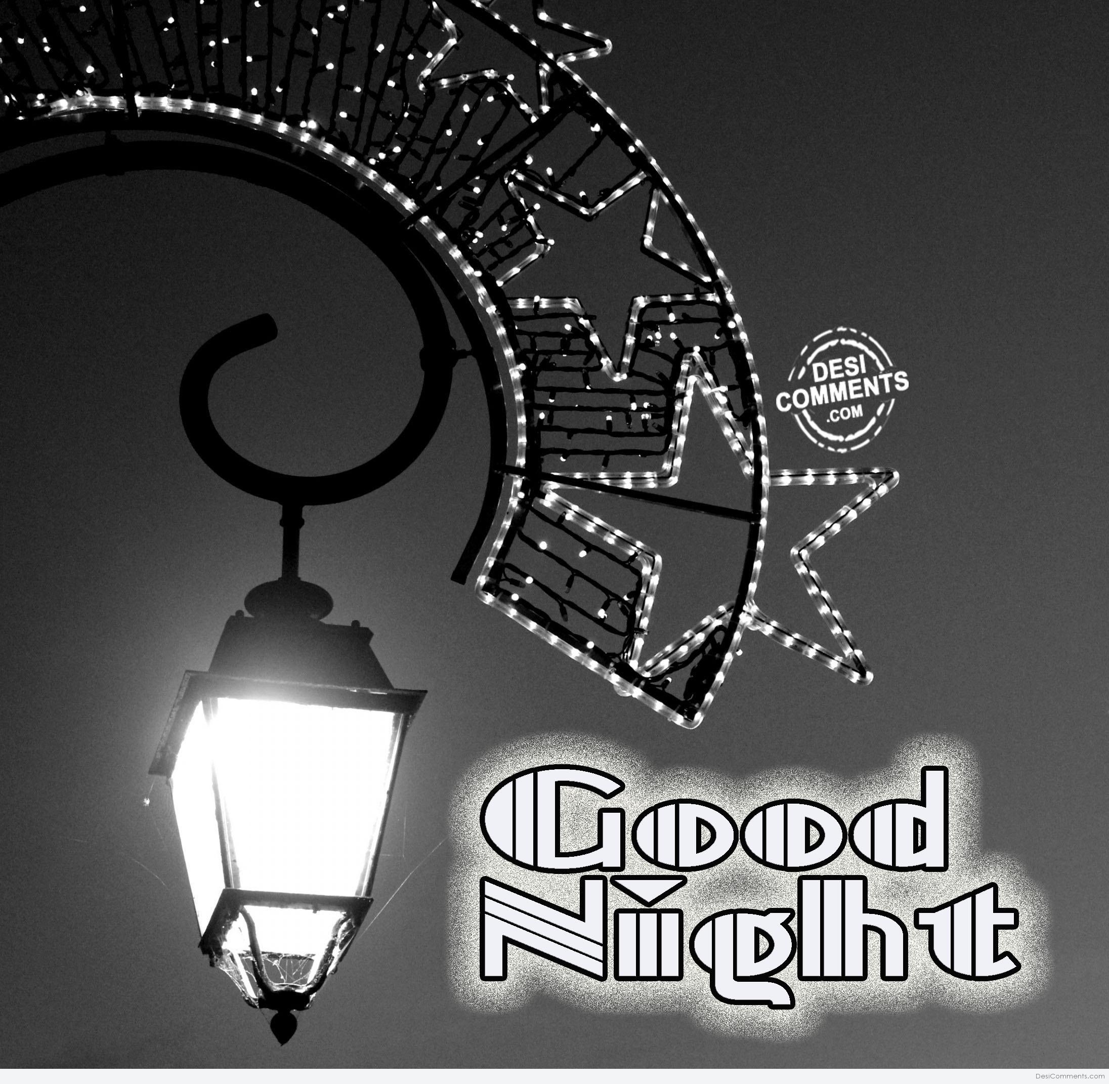 Good Night With Light Lamp - DesiComments.com