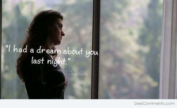 I Had A Dream About You