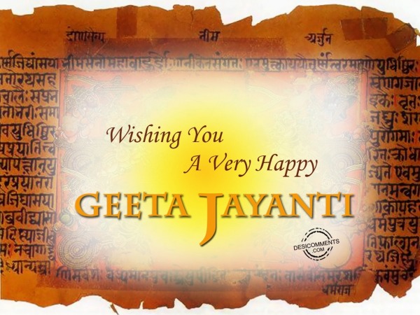 Wishing You A Very Happy Geeta Jayanti