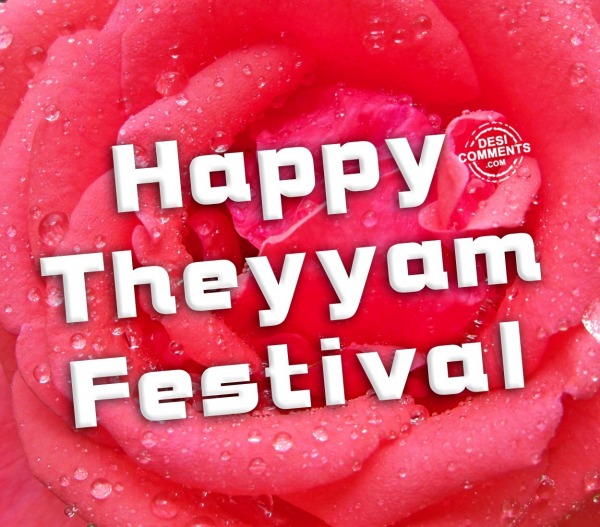 Happy Theyyam Festival With Flower
