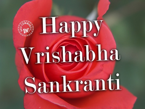 Happy Vrishabbha Sakranti with flower