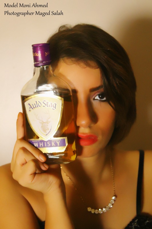 Model Moni Ahmed With Alcohol