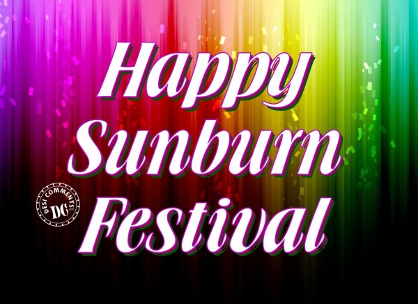 Sunburn festival with rainbow colors