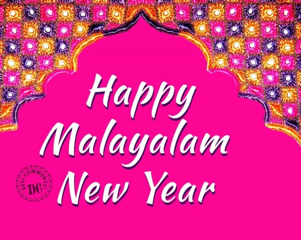 Happy Colorful Malayalam New Year