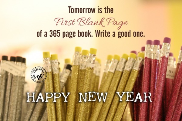 Happy New Year First Blank Page