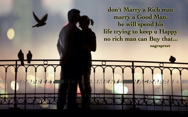 Marry a good man