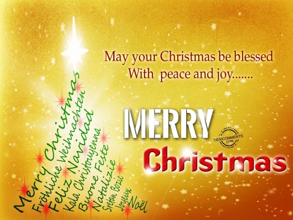 May your chrismas be blessed with peace