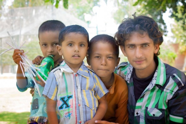 Haseeb Islam Karampur With Children