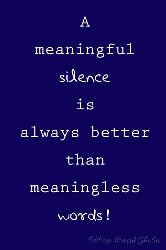 A Meaningful Silence