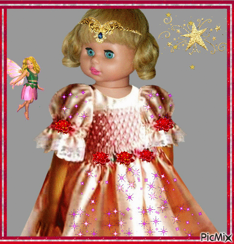 Glittering Image Of Doll 