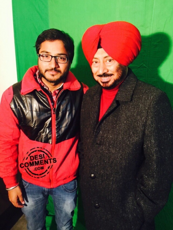 Director Amrinder Goraya and Jaswinder Bhalla on shoot