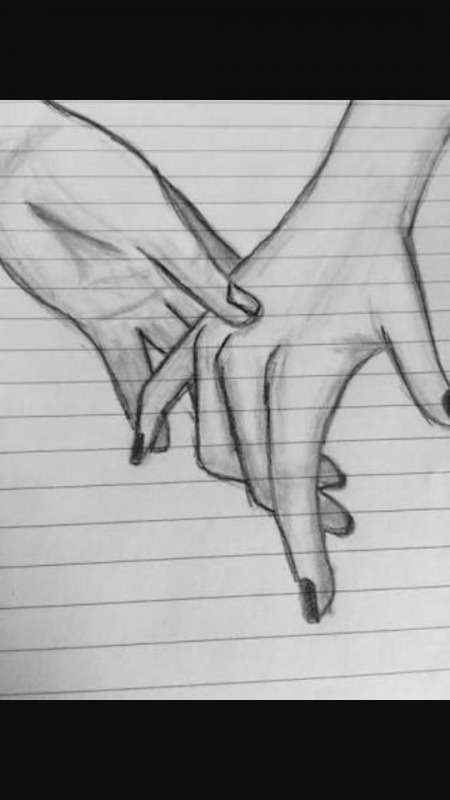Pencil Sketch Of Two Hands