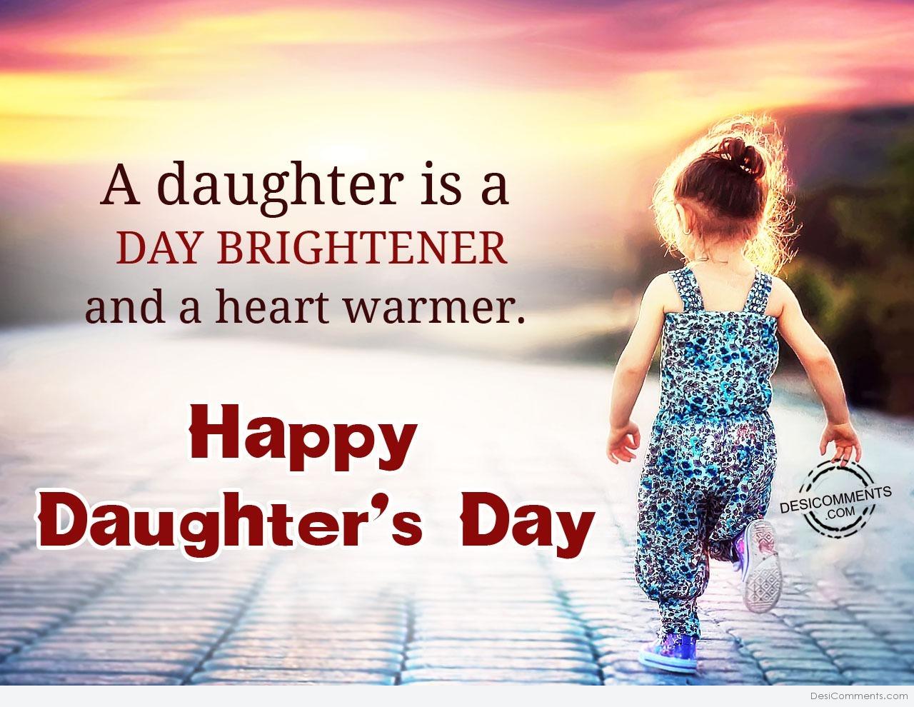 A daughter is day brightner,Happy Daughter's Day - DesiComments.com