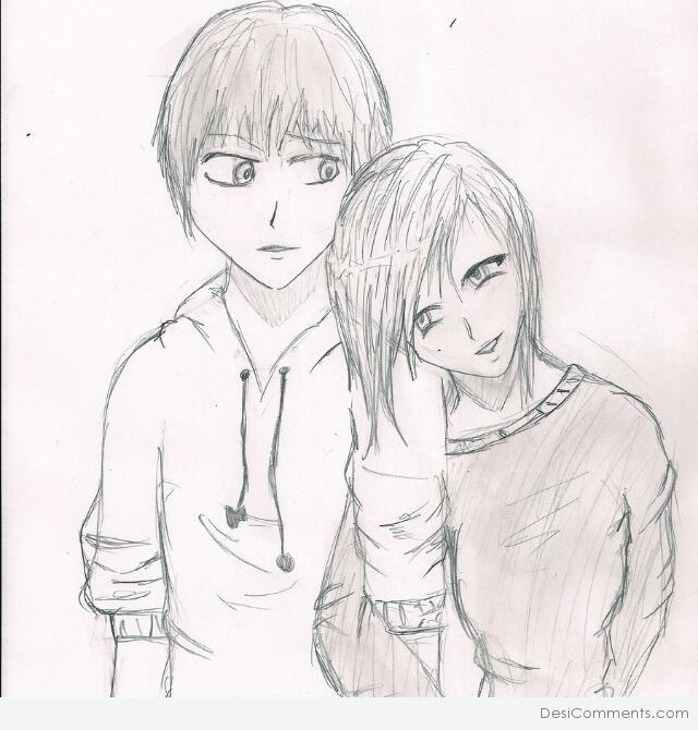 Pencil Sketch Of Couple - DesiComments.com
