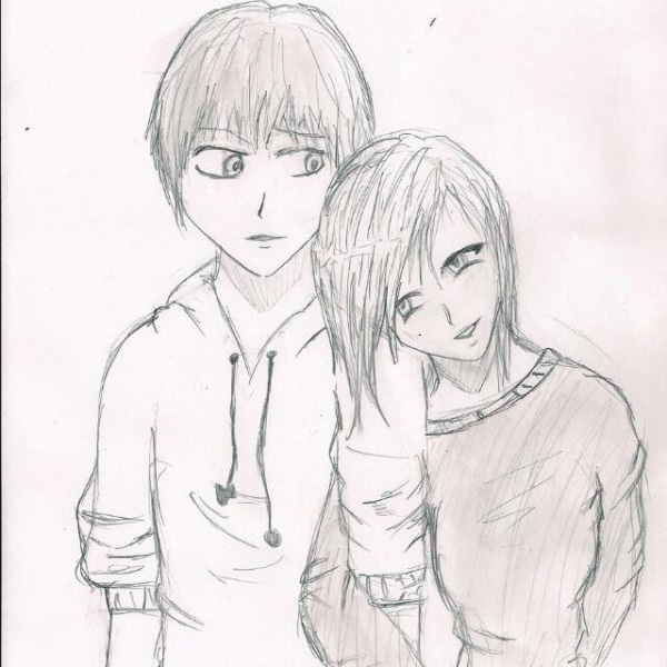 Pencil Sketch Of Couple