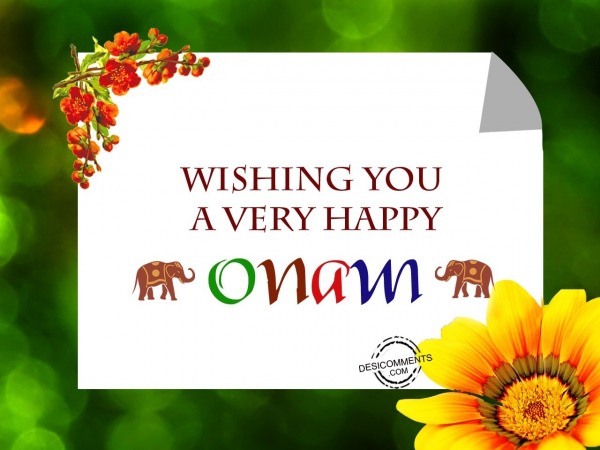 Wishing you a very happy Onam