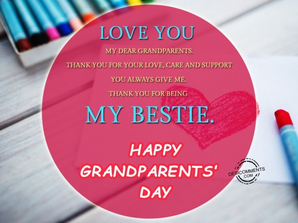 Happy Grandparents Day – Love you my dear grandparents