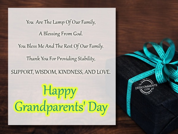 You  Are The Lamp Of Our Family – Happy Grandparents Day