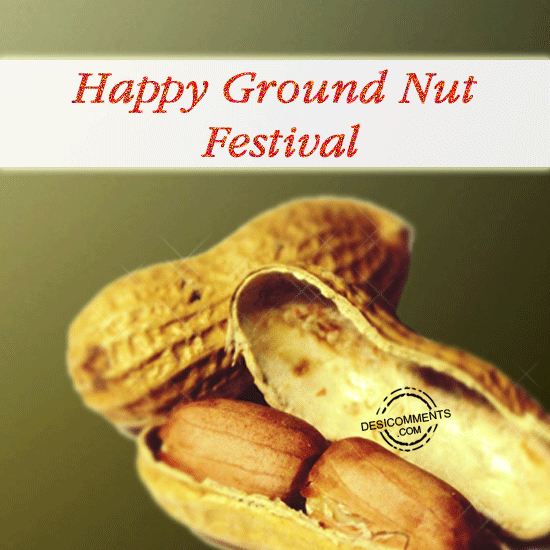 Happy Ground nut Festival Glitter Image
