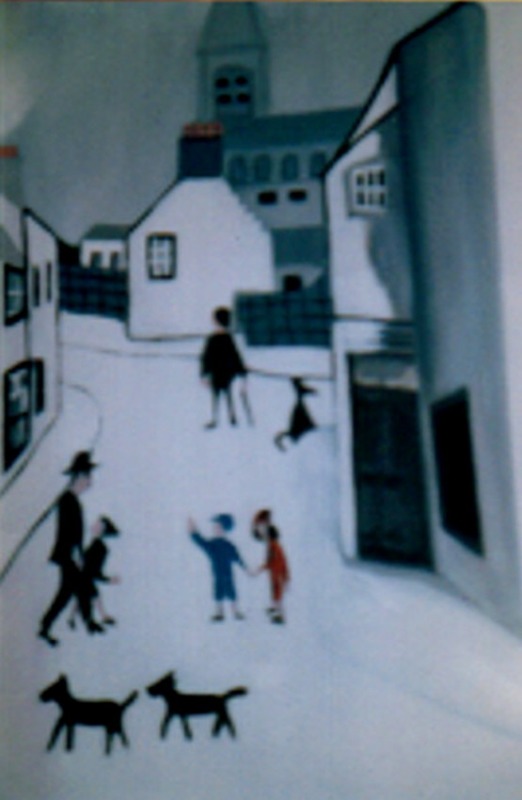 Lowry Style ''ANSTRUTHER FIFE '' ARTIST A MITCHELL