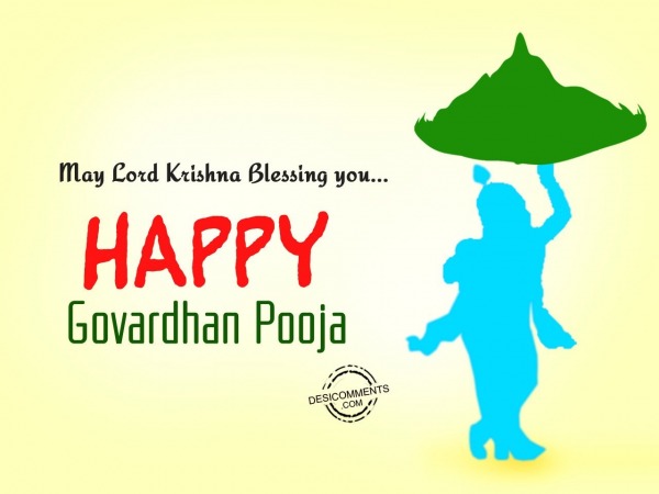 May lord Krishna blessing you, Happy Govardhan Pooja