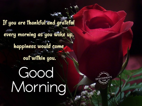 Good Morning – If You Are Thankful