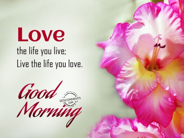 Love The Life You Live – Good Morning