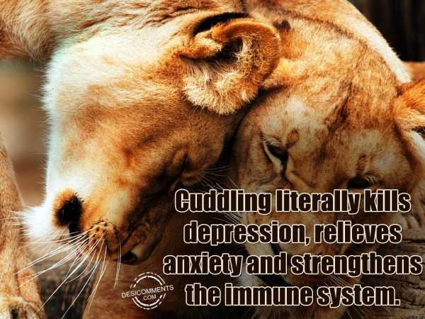 Cuddling literally kills depression