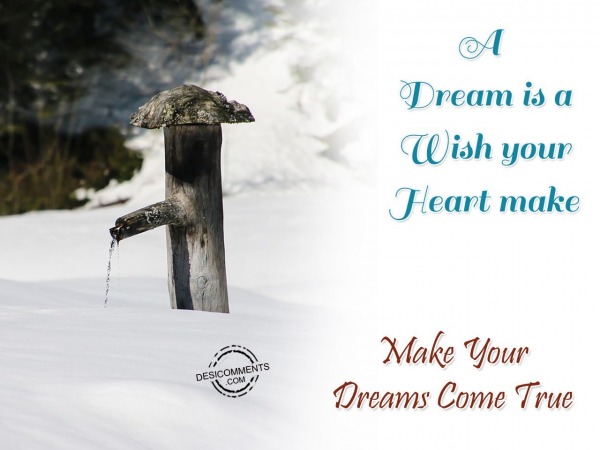 A dream is wish your heart make