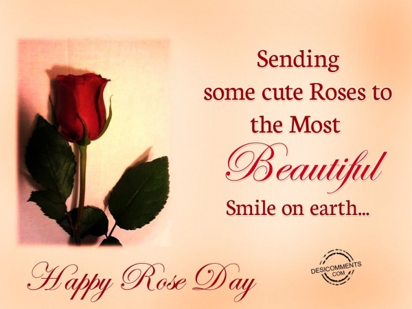 Sending Some Cute Roses To The Most Beautiful Smile On Earth.