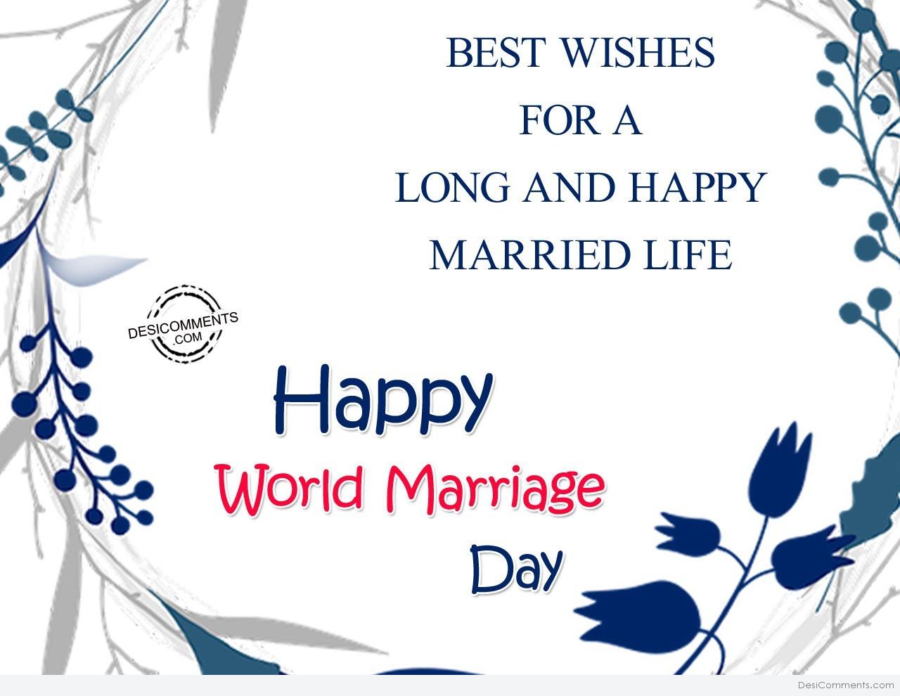 Best Wishes For A Long And Happy Married Life. - DesiComments.com