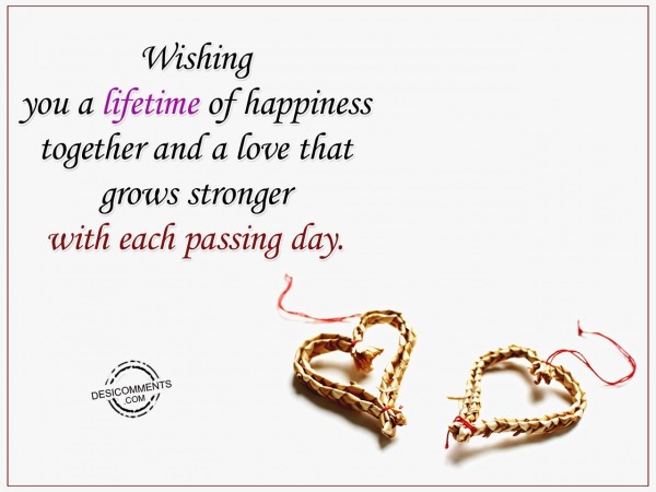 Wishing You A Lifetime Of Happiness Together