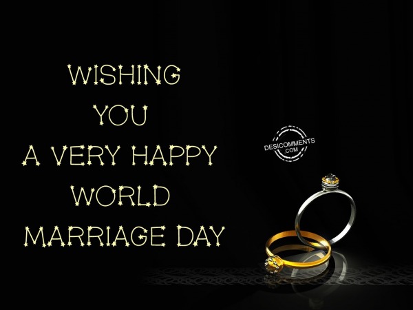 Wishing You A Very Happy World Marriage Day