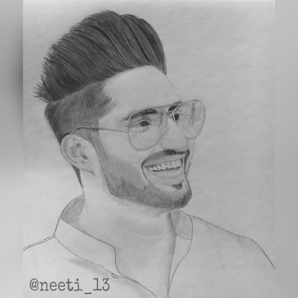 Pencil Sketch Of Jassi Gill