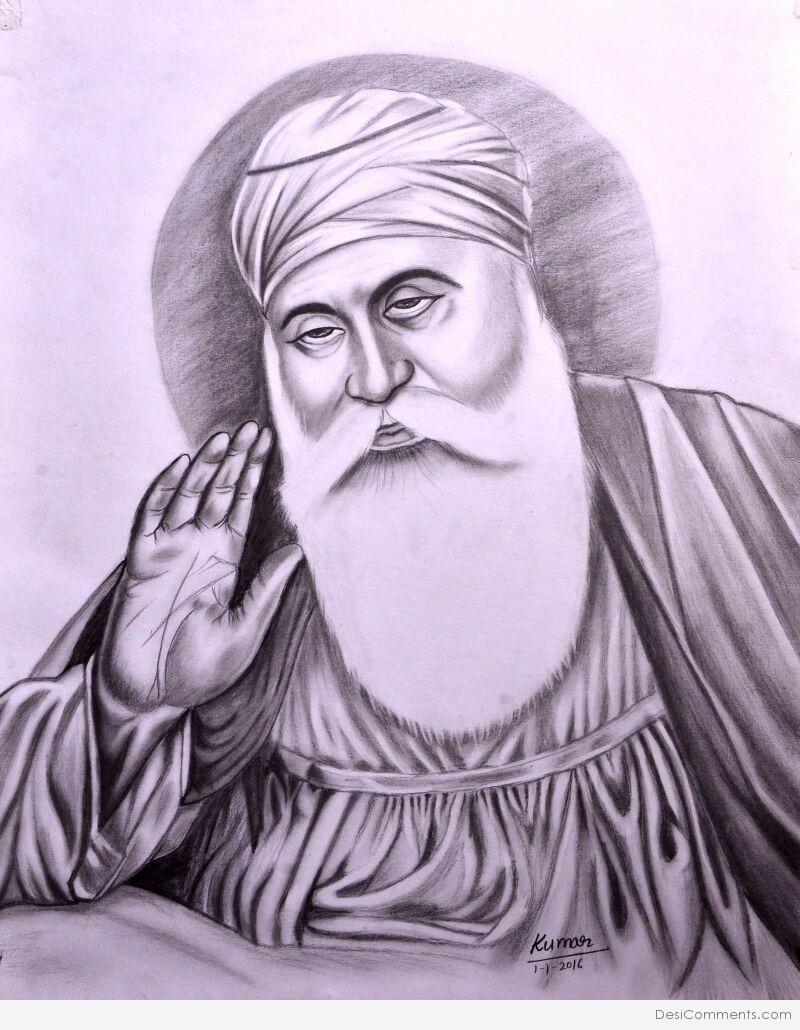 Sketch Of Guru Nanak Dev Ji - DesiComments.com