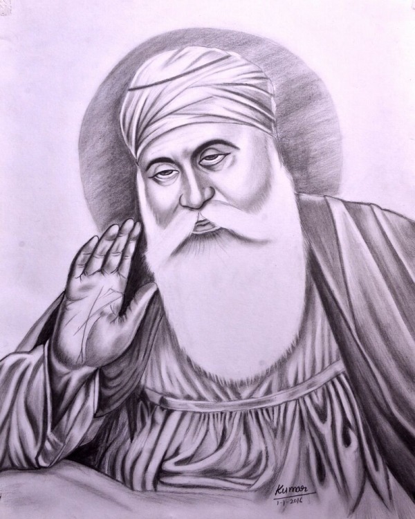 Sketch Of Guru Nanak Dev Ji