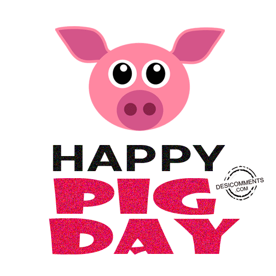 Happy pig day glitter