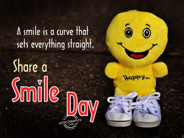 A smile is curve, Share a smile day