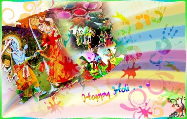 Krishna and Radha - Happy Holi