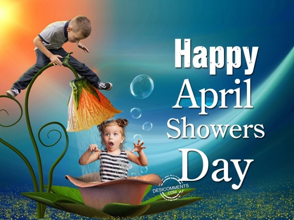 Happy April Showers Day with chick
